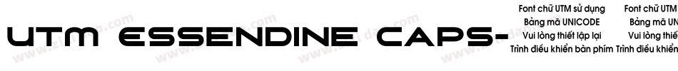 UTM Essendine Caps字体转换